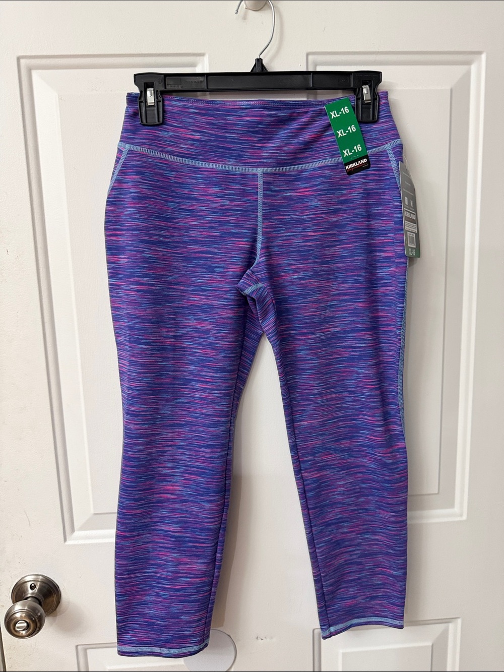 Kirkland Signature Purple Space-Dye Girls' Leggings